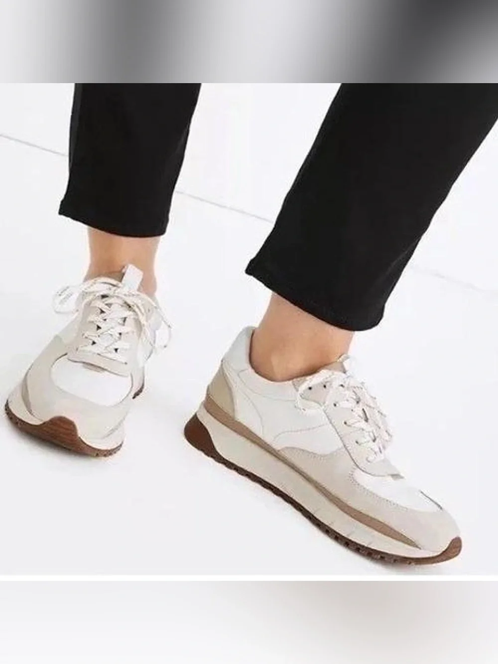 Madewell Kickoff Trainer Sneakers Nubuck and Leather women’s sneakers size US 9